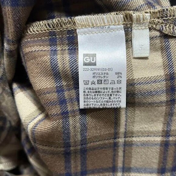 GU check skirt tight skirt - Picture 4 of 4